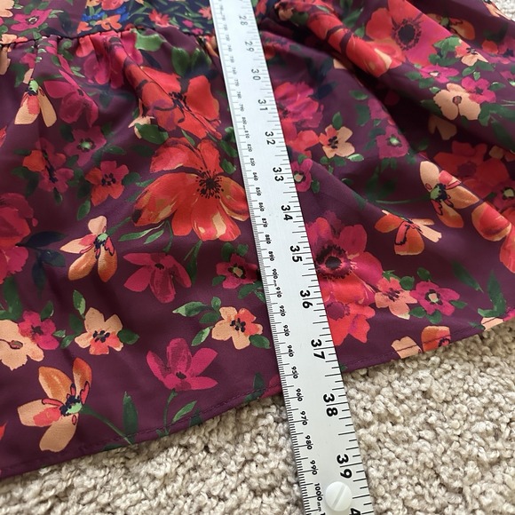 Jessica Howard Womens Dress Plus Size 16W Floral Chiffon Collared Boho Spring - Picture 9 of 12